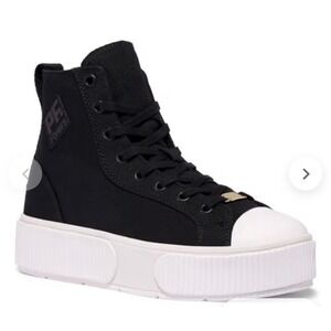 PF Flyers Center Platform Allston Black HI Top Sneakers Women's 8 Unisex 6.5 NEW